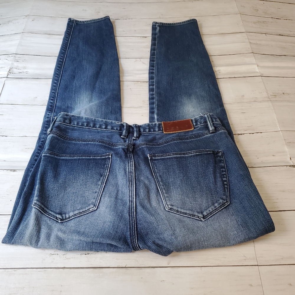 Madewell straight jeans perfect faded give‎ vintage worn look size 25
